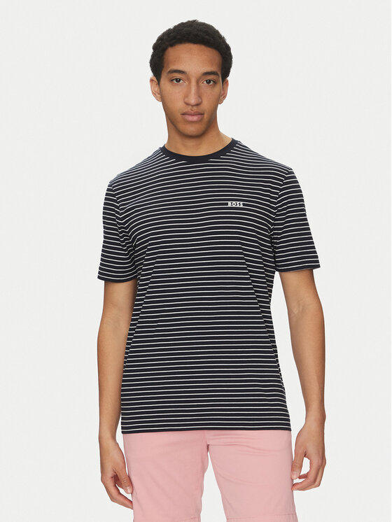 BOSS BOSS Футболка TalesStripe 50499334 Чорний Relaxed Fit
