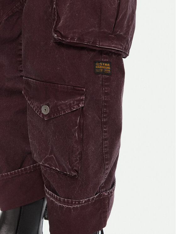 G-STAR G-Star Raw Штани з тканини Cargo 3D D27025-D388 Фіолетовий Boyfriend Fit