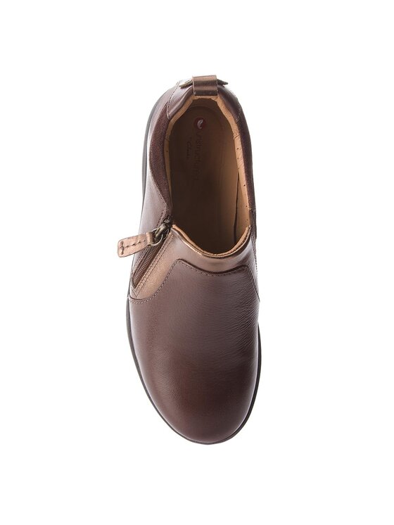 Clarks Nizki čevlji Clarks Un Adorn Zip 261370214 Rjava