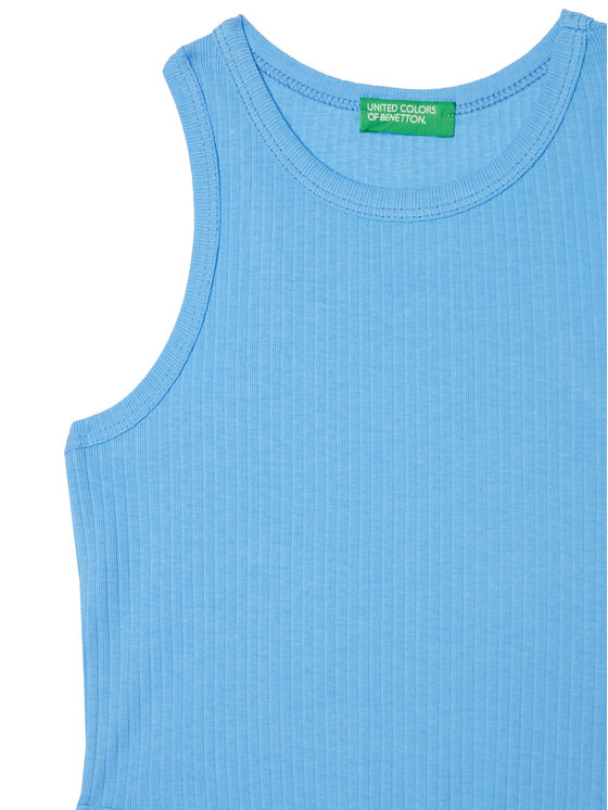 United Colors Of Benetton United Colors Of Benetton Marškinėliai 31H3CH01F Mėlyna Slim Fit