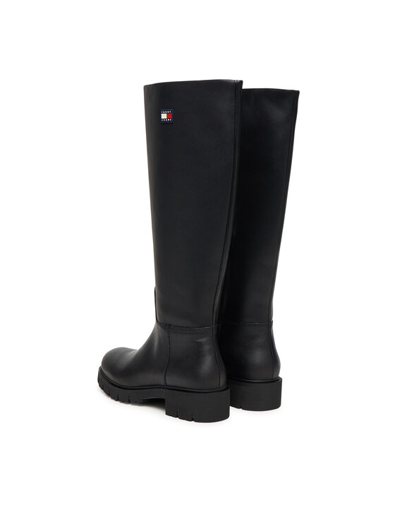 Tommy Jeans Zimske čizme Tommy Jeans Tjw Stretchy Long Shaft Boot EN0EN02828 Crna