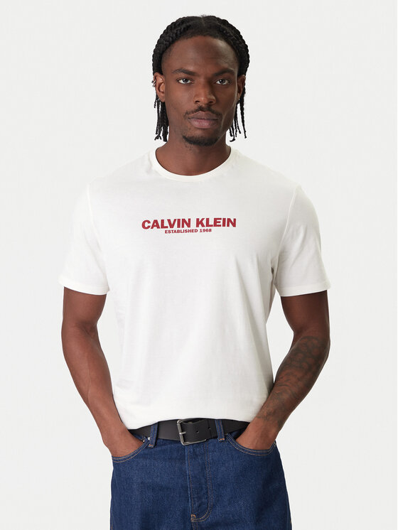 Calvin Klein Calvin Klein Camiseta 30s Graphic LV04RE820G Blanco Regular Fit