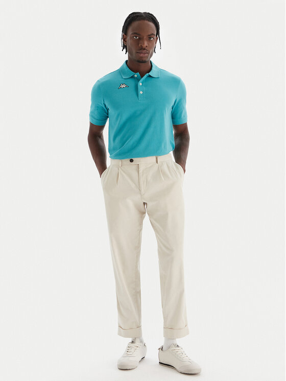Kappa Kappa Polo Logo Sharas Mss 302B3D0 Turquesa Regular Fit