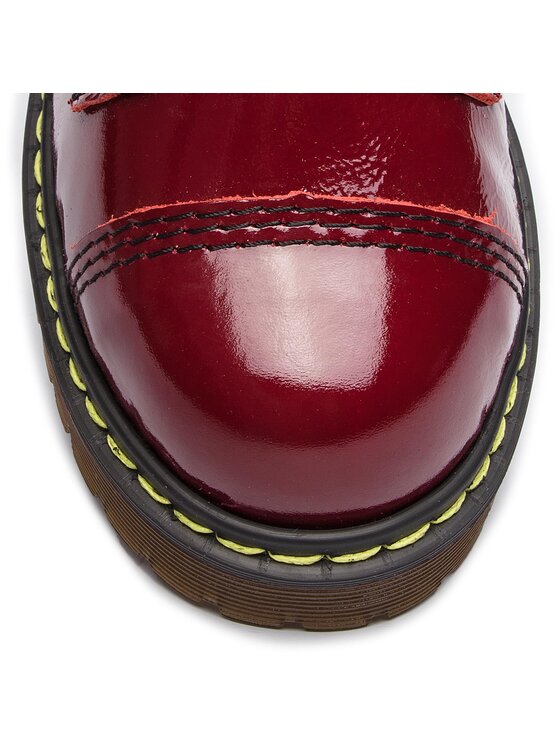 Steel Botas de combate Steel 113/AL/D-63 Guinda/burdeos