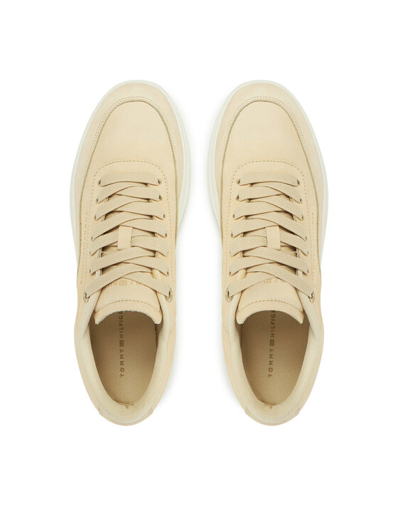 Tommy Hilfiger Сникърси Tommy Hilfiger Modern Court Sneaker Nubuck FW0FW08462 Бежов