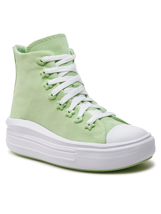 Converse Trampki Converse Chuck Taylor All Star Motion Platform Stars A08100C Zielony