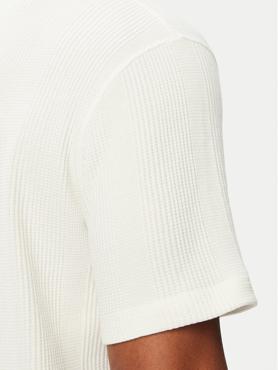 BOSS BOSS T-shirt Structure 50540567 Crema Regular Fit