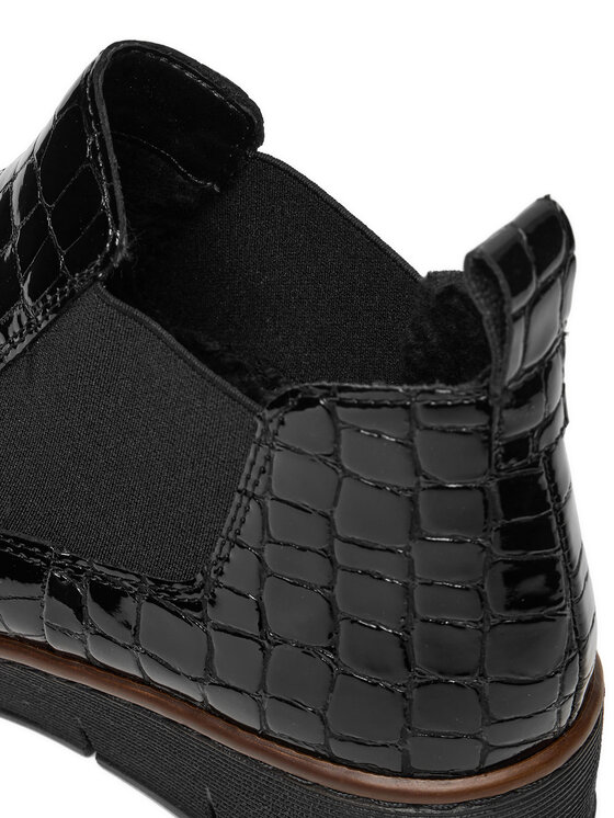 Rieker Kotníková obuv s elastickým prvkem Rieker 53794-01 Černá