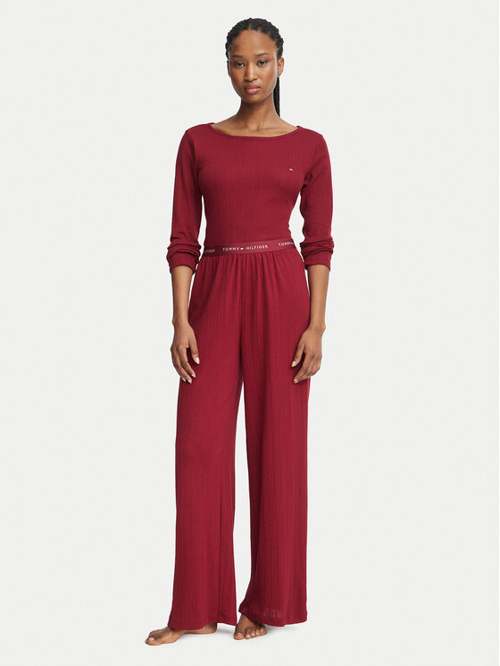 Tommy Hilfiger Tommy Hilfiger Pijama UW0UW06603 Rojo oscuro Regular Fit