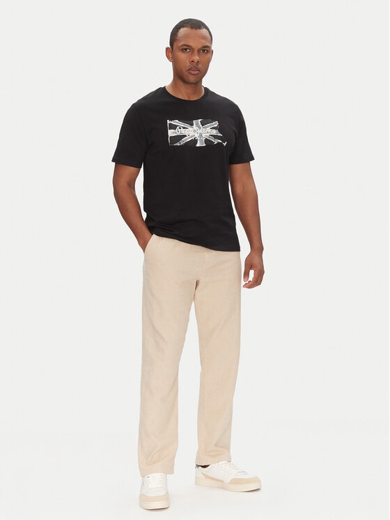 Pepe Jeans Pepe Jeans Футболка Flag PM509720 Чорний Regular Fit