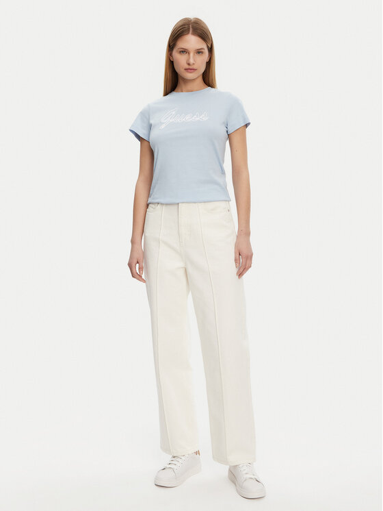 Guess Guess Футболка V5GI02 K9RM1 Блакитний Slim Fit
