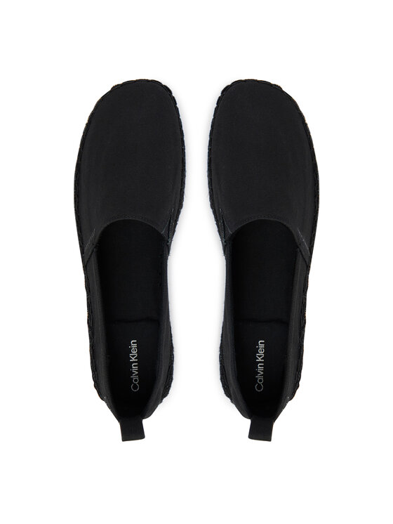 Calvin Klein Espadryle Calvin Klein Oblique Espadrille Canvas HW0HW02931 Czarny