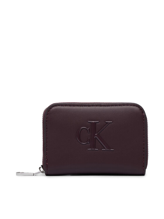 Calvin Klein Pénztárca Calvin Klein Bold Ck Medium Zip Around LV04F1154G Bordó