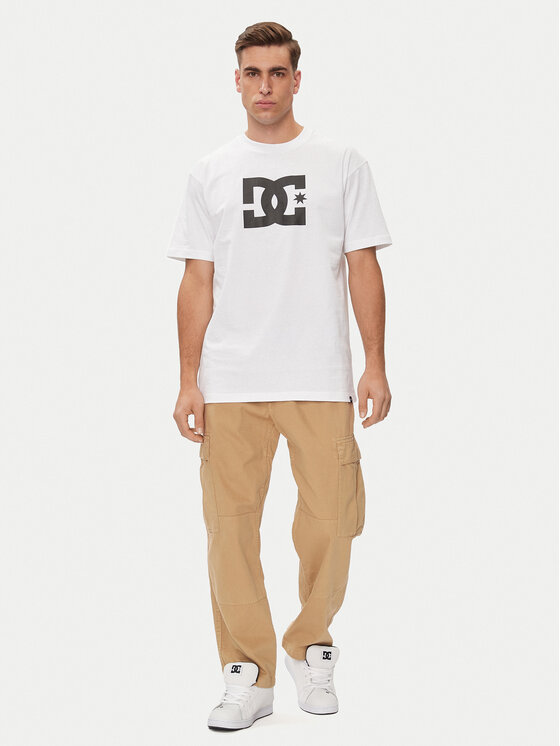 DC Shoes DC Shoes T-shirt Star Hss ADYZT05373 Bianco Relaxed Fit
