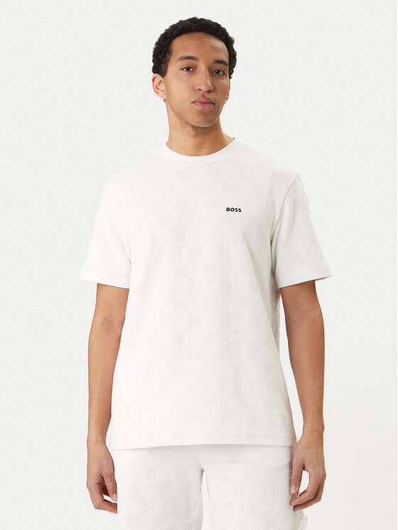 BOSS BOSS Camiseta Member 50558867 Blanco Relaxed Fit