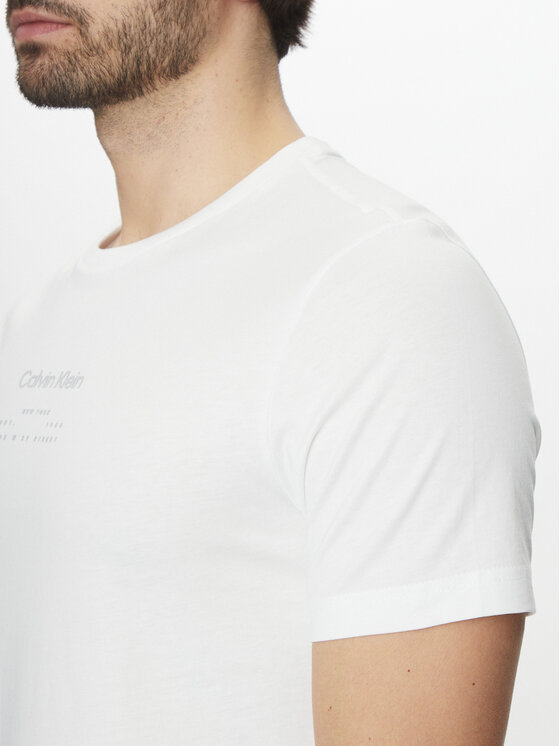 Calvin Klein Calvin Klein Camiseta Editorial Logo K10K114172 Blanco Regular Fit