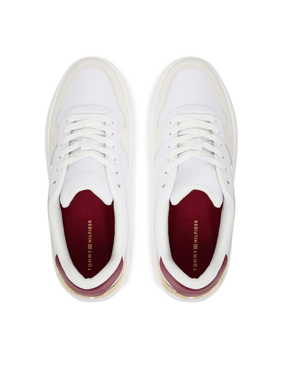 Tommy Hilfiger Сникърси Tommy Hilfiger Fashion Court Mix FW0FW08632 Бял