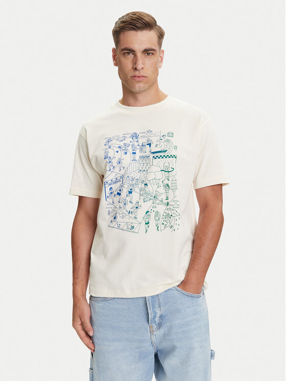 New Balance New Balance Camiseta MT53916 Écru Regular Fit