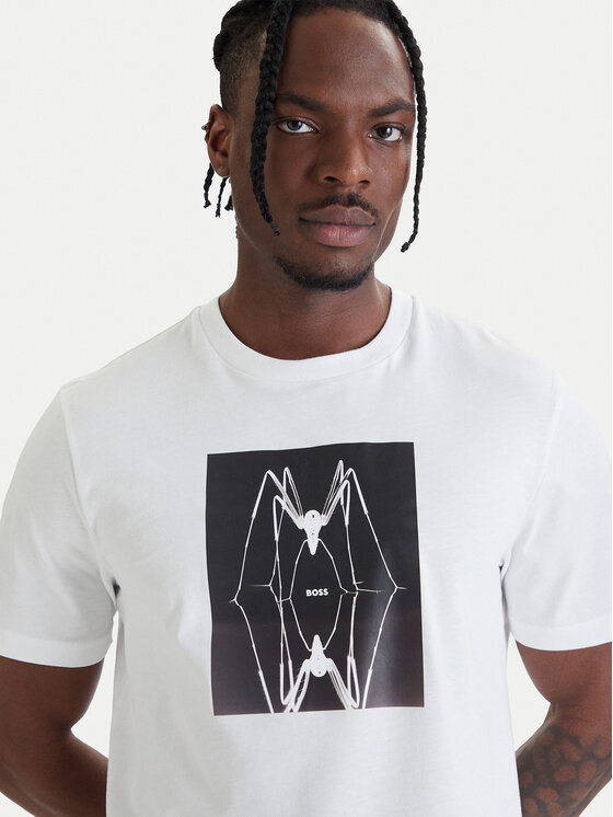 BOSS BOSS Camiseta Creature 50561861 Blanco Regular Fit