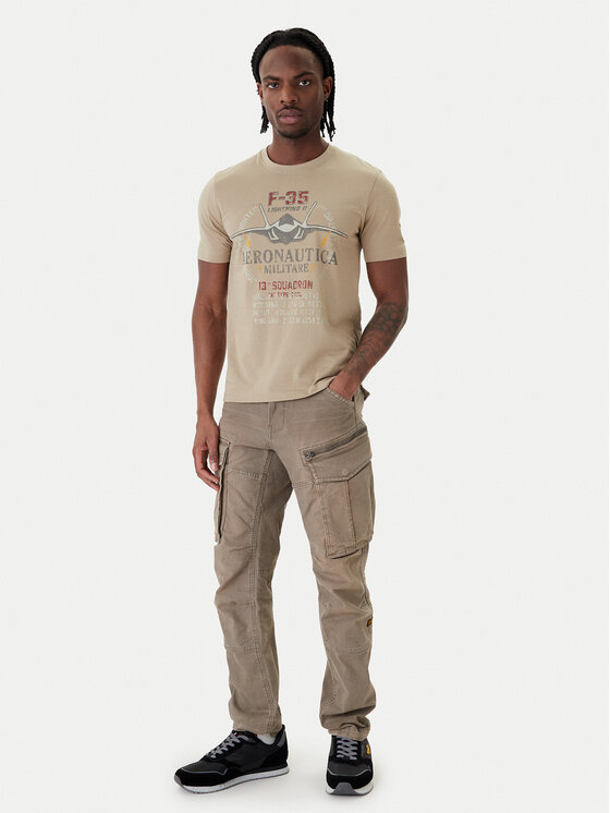 Aeronautica Militare Aeronautica Militare Camiseta 261TS2536UJ00641 Beis Regular Fit