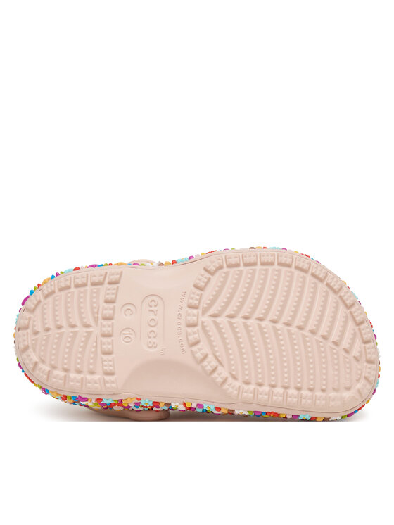 Crocs Natikači Crocs Classic Beaded Band Clog 211627 Bež