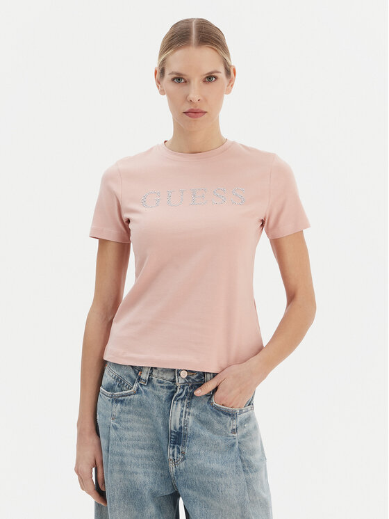 Guess Guess Футболка V6RI20 J1314 Рожевий Regular Fit