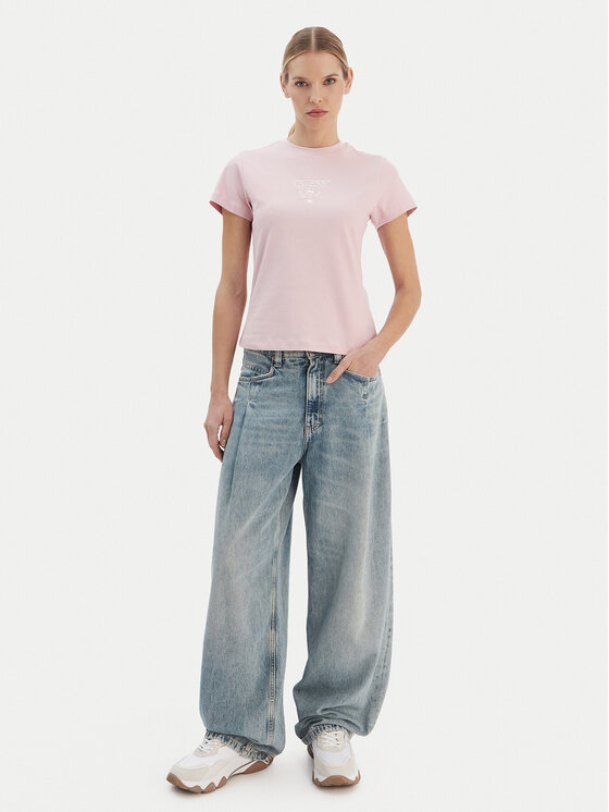 Guess Guess Футболка V4YI21 KCDH1 Рожевий Regular Fit