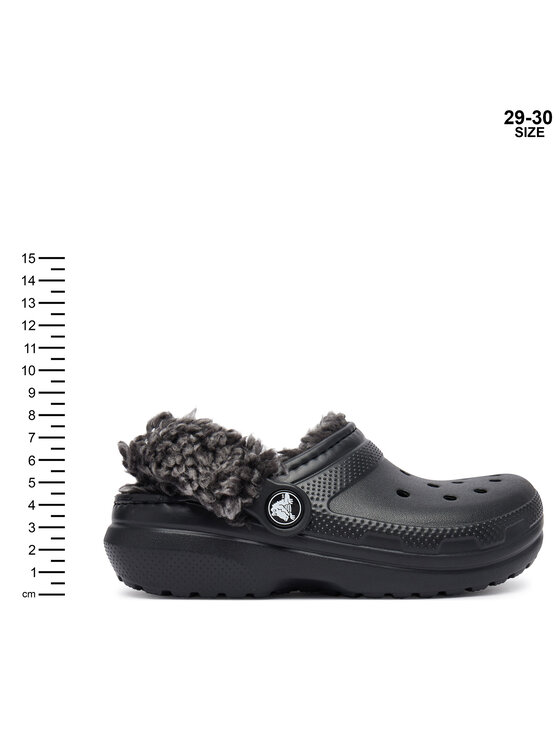 Crocs Чехли Crocs Classic Fleece Lined Clog K 212856 Черен