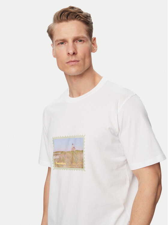 Jack & Jones Jack & Jones Футболка Montauk Photo 12290890 Білий Regular Fit