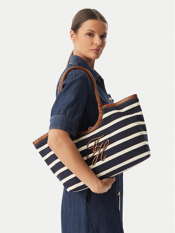 Tommy Hilfiger Ročna torba Tommy Hilfiger AW0AW18400 Mornarsko modra