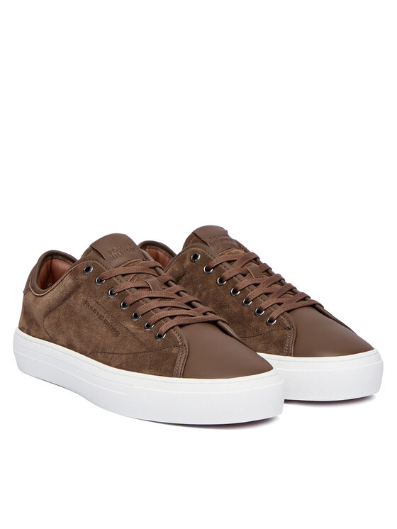 Tommy Hilfiger Laisvalaikio batai Tommy Hilfiger Premium Dress Leather Mix FM0FM05842 Ruda