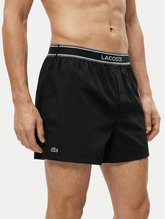 Lacoste Lacoste Conjunto de calzoncillos boxer 7H4972 Negro