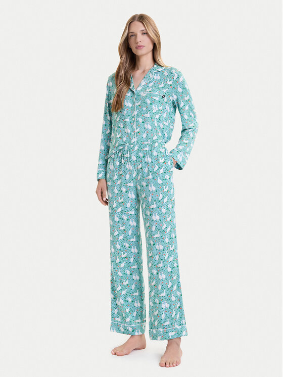 Kate Spade Kate Spade Pižama KSI82756 Zelena Relaxed Fit