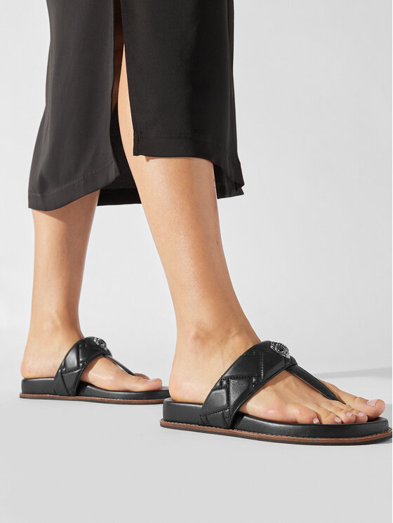 Kurt Geiger Джапанки Kurt Geiger Kensington T-Bar Chunky 9819900109 Черен