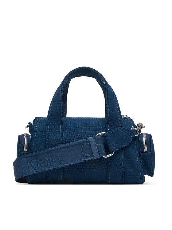Calvin Klein Ročna torba Calvin Klein Webbing Strap Canvas Pocket Bag LV04F3464G Modra