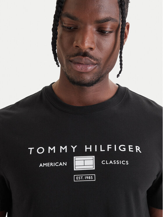 Tommy Hilfiger Tommy Hilfiger Camiseta Brand Love MW0MW42365 Negro Regular Fit