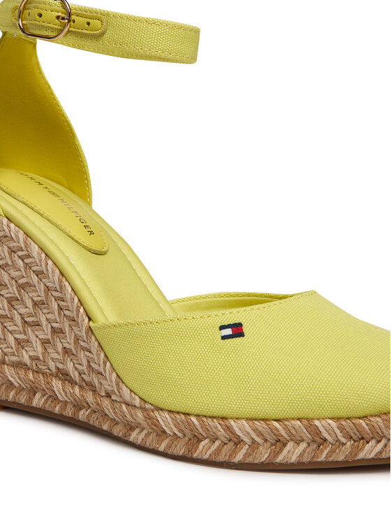 Tommy Hilfiger Espadrillas Tommy Hilfiger Flag High Wedge Espad Closed Toe FW0FW09225 Giallo
