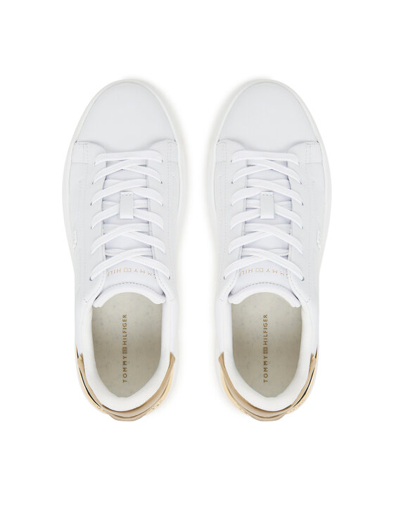 Tommy Hilfiger Laisvalaikio batai Tommy Hilfiger Chic Platform Gold FW0FW08817 Balta