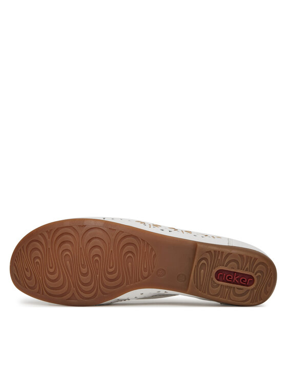 Rieker Mocasini Rieker L6396-80 Alb