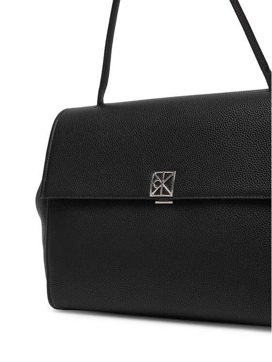 Calvin Klein Torebka Calvin Klein Emblem Hw Pebble Satchel LV04F3494G Czarny