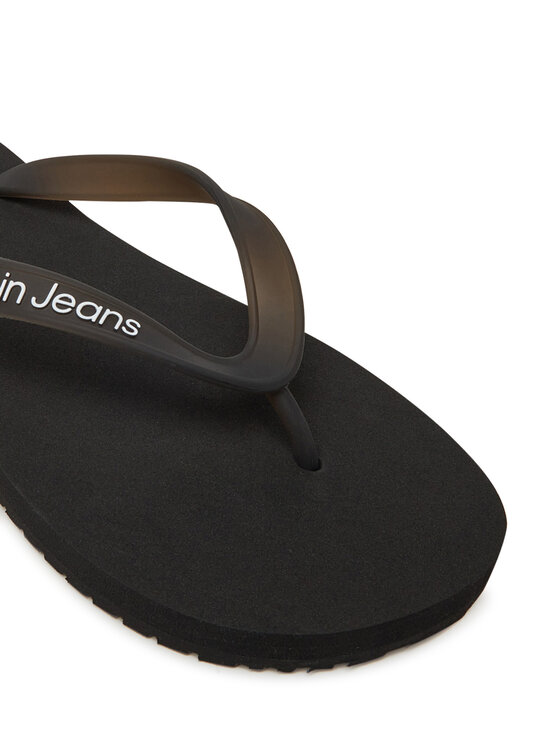 Calvin Klein Jeans Flip-flops Calvin Klein Jeans Beach Sandal Transparent Tpu YW0YW01829 Fekete