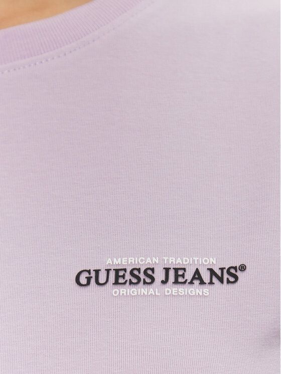 Guess Jeans Guess Jeans Футболка W4YI02 J1314 Фіолетовий Slim Fit