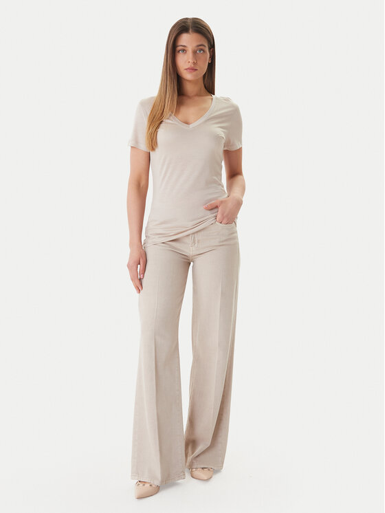Guess Guess Футболка W5GP31 KCSX2 Бежевий Classic Fit
