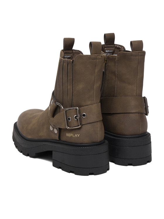 REPLAY Členková obuv REPLAY GWL68.000.C0007S Hnedá