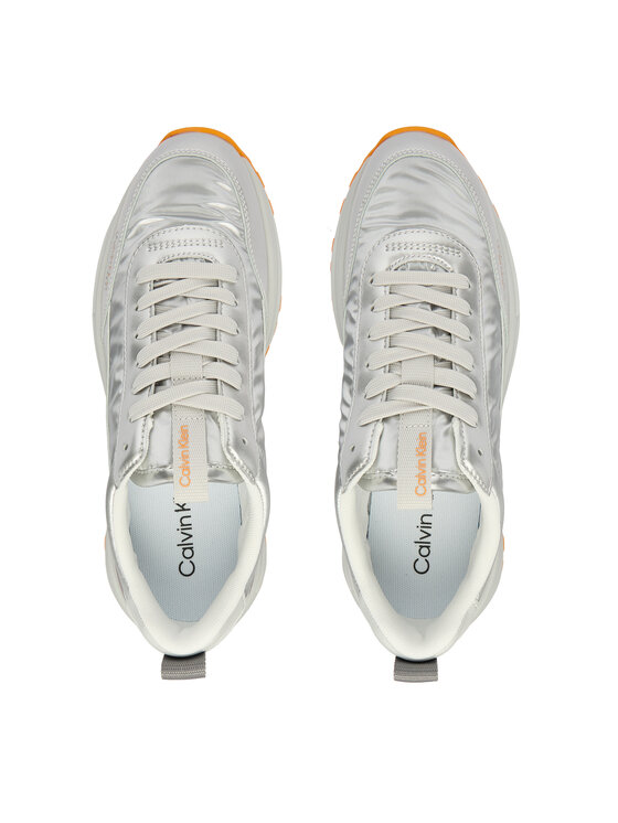 Calvin Klein Snīkeri Calvin Klein Hike Runner Lace Up Pearl Ny YW0YW02043 Sudraba