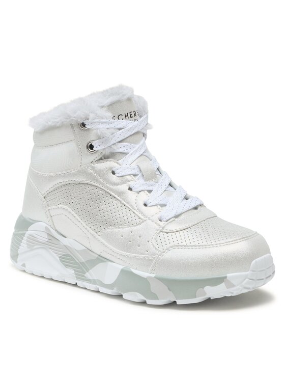 Skechers Sneakersy Skechers Uno Lite Camo Dazzle 310485L/SLGY Strieborná