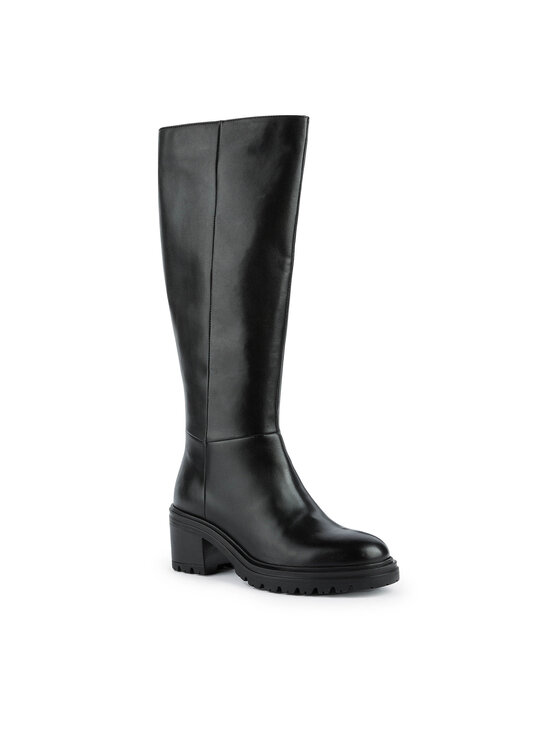Geox Kozačky Geox D Damiana D26QCJ 00043 C9999 Černá