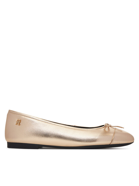 Tommy Hilfiger Baleríny Tommy Hilfiger Metallic Toe-Cap FW0FW08920 Zlatá