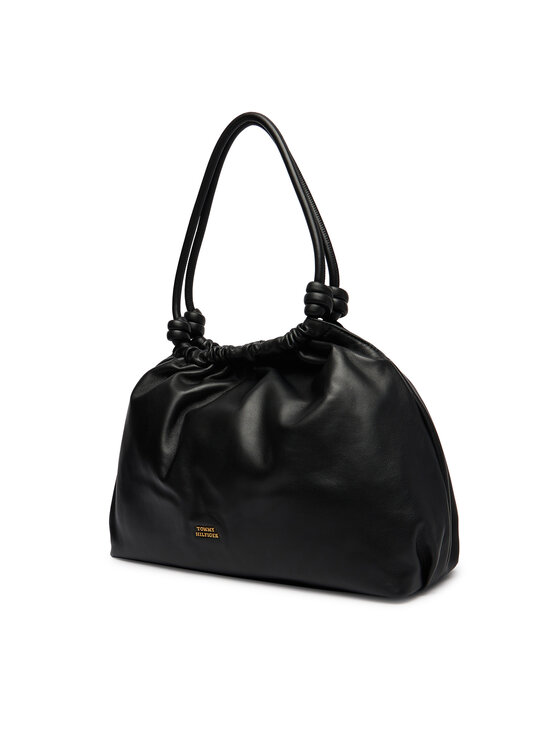 Tommy Hilfiger Rankinė Tommy Hilfiger Th Soft Leather Hobo AW0AW18376 Juoda