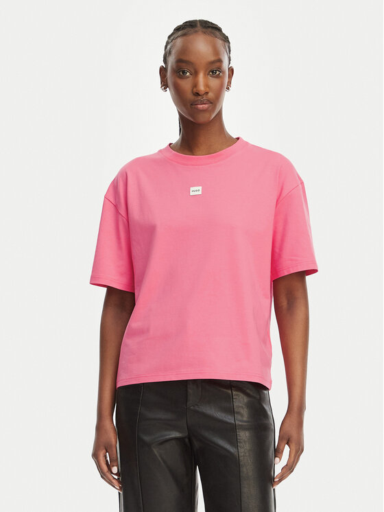 HUGO HUGO Camiseta Signature 50556807 Rosa Regular Fit